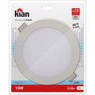 Luminaria Led Embutir Redonda 15W 6000K 20Cm Kian