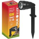 Luminaria Led Espeto Jardim 5w Luz Quente 3000K Amarela IP65