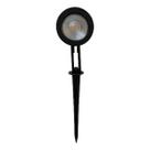 Luminária led espeto jardim spotlight spike 3w 3000k bivolt preto branco-quente