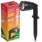 Luminaria Led Espeto Spot de Jardim 5w Luz Verde IP65