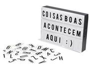 Luminária Led Mensagens Light Box Tamanho A4 Usb 96 Letras