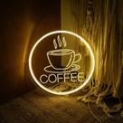 luminaria Led Neon Personalizado 30cm - Decoração Exclusiva para Cantinho do Café, Cozinha e Área Go