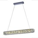 Luminaria Led Pendente 18W Em Cristal Legitimo Moderno de Teto Tokyo Strip Lustre Retangular 4000K Para Sala de jantar cozinha