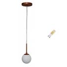 Luminária Led Pendente Quarto Sala Lustre Cobre + Lâmpada