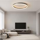 Luminária LED Plafon Redondo 40cm 3 em 1 Orbital Bivolt Luz Quente Fria Neutra Teto Econômica