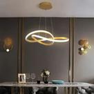 Luminaria led retorcido dourado 43w
