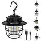 Luminária LED Retrô Recarregável Portátil Pendente Para Camping, Pesca e Áreas Externas