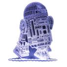 Luminaria LED - Robo R2D2 3D
