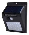 Luminária Led Sensor De Presença Energia Solar 30 Leds Jardim