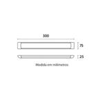 Luminária Led Slim 30x7,5cm 09W 6500K - Blumenau