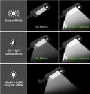 Luminária Led Solar Poste Rua Parede Sensor 128led's