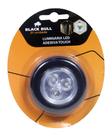 Luminária LED Touch Adesiva Preta Sem Fio 7cm Black Bull