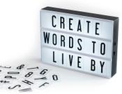 Luminária Letreiro Led Cinema Light Box Led A4 + 96 Letras