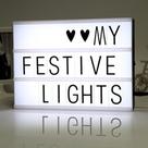 Luminária Letreiro Led Cinema Light Box Led A4 + 96 Letras