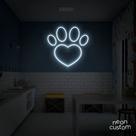 luminaria letreiro Neon Led Amo Pets 30x30 luminoso decoração p/ selfie
