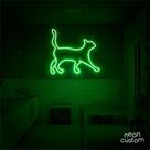 luminaria letreiro Neon Led Gato 90x80 luminoso decoração p/ selfie