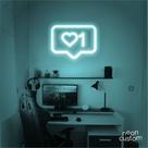 luminaria letreiro Neon Led Like 60x50 luminoso decoração p/ selfie