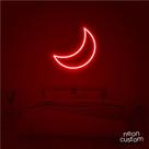 luminaria letreiro Neon Led Lua 40x40 luminoso decoração p/ selfie luminaria letreiro Neon Led Lua 40x40 luminoso decoração p/ selfie