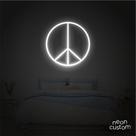luminaria letreiro Neon Led Paz 40x40 luminoso decoração p/ selfie