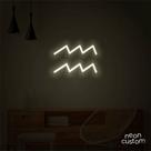 luminaria letreiro Neon Led Signo Aquário 60x40 luminoso decoração p/ selfie