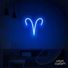 luminaria letreiro Neon Led Signo Áries 100x100 luminoso decoração p/ selfie