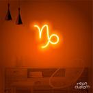 luminaria letreiro Neon Led Signo Capricórnio 100x100 luminoso decoração p/ selfie luminaria letreiro Neon Led Signo Capricórnio 100x100 luminoso decoração p/ selfie