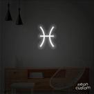 luminaria letreiro Neon Led Signo Peixes 100x70 luminoso decoração p/ selfie