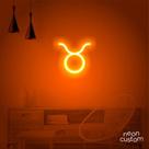 luminaria letreiro Neon Led Signo Touro 50x55 luminoso decoração p/ selfie luminaria letreiro Neon Led Signo Touro 50x55 luminoso decoração p/ selfie