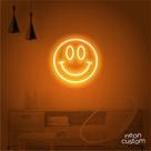 luminaria letreiro Neon Led Smile 60x60 luminoso decoração p/ selfie