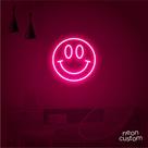 luminaria letreiro Neon Led Smile 80x80 luminoso decoração p/ selfie