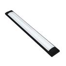 Luminária Linear 60cm LED 18W Sobrepor Slim Retangular Preto 6500K Bivolt