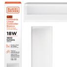 Luminaria Linear Branca 18W Controle Cor 3000K 4000K 6500K