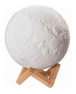 Luminária Lua Cheia 3 D Caixa De Som Bluetooth Ambiente RGB
