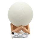 Luminária Lua Cheia 3D Abajur Touch 15Cm Cores Touch Lua
