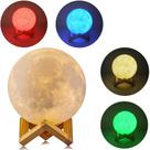 Luminária Lua Touch Led Luz Noturna 7 Cores USB Decorativa