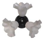 Luminária Lustre Diamante Ventilador Teto C/ Tulipa Lorensid Cor:Preto