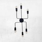 Luminaria Lustre Hexa 6 Lâmpadas Vent Soluções Design Sofisticado Vintage Moderno