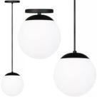 Luminária Lustre Pendente 215cm Jabuticaba Globo Vidro 15cm Metal Teto Gimpo PJ15