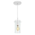 Luminaria Lustre Pendente Cilindrico Cubo de vidro Branco Luminaria Lustre Pendente Cilindrico Cubo de vidro Branco