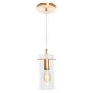 Luminaria Lustre Pendente Cilindrico Cubo de vidro Cobre