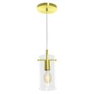 Luminaria Lustre Pendente Cilindrico Cubo de vidro Dourado Luminaria Lustre Pendente Cilindrico Cubo de vidro Dourado