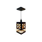 Luminaria Lustre Pendente De Teto Petala Cristais Mdf 3mm 20x12 Preto Luminaria Lustre Pendente De Teto Petala Cristais Mdf 3mm 20x12 Preto