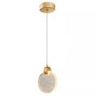 Luminaria Lustre Pendente Disco Lua de Cristal com Bolinhas Led Iluminaçao Decoraçao Moderno Quarto Casa Cozinha Sala de Estar Ambiente Interno