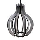 Luminária Lustre Pendente Madeira Teto Sala Quarto Cozinha Balcão Pequim Cinza