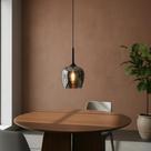 Luminária Lustre Pendente Moderno Vidro Fumê Com Soquete E27 Luminária Lustre Pendente Moderno Vidro Fumê Com Soquete E27