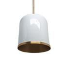 Luminária Lustre Pendente Quebec Luxo Branco C/ Cobre
