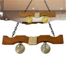 Luminária Lustre Pendente Rústica Canga de Boi com corda de Sisal 2 Bocal E-27 110/220v Luminária Lustre Pendente Rústica Canga de Boi com corda de Sisal 2 Bocal E-27 110/220v