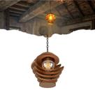 Luminária Lustre Pendente Rústica Colmeia 1 Bocal E-27 110/220V