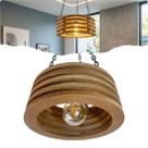Luminária Lustre Pendente Rústica Orbit 1 Bocal E-27 110/220V