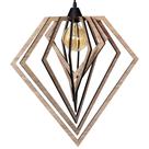 Luminária Lustre Pendente Sala Jantar Cozinha Moderno Diamante Grande Carvalho Luminária Lustre Pendente Sala Jantar Cozinha Moderno Diamante Grande Carvalho